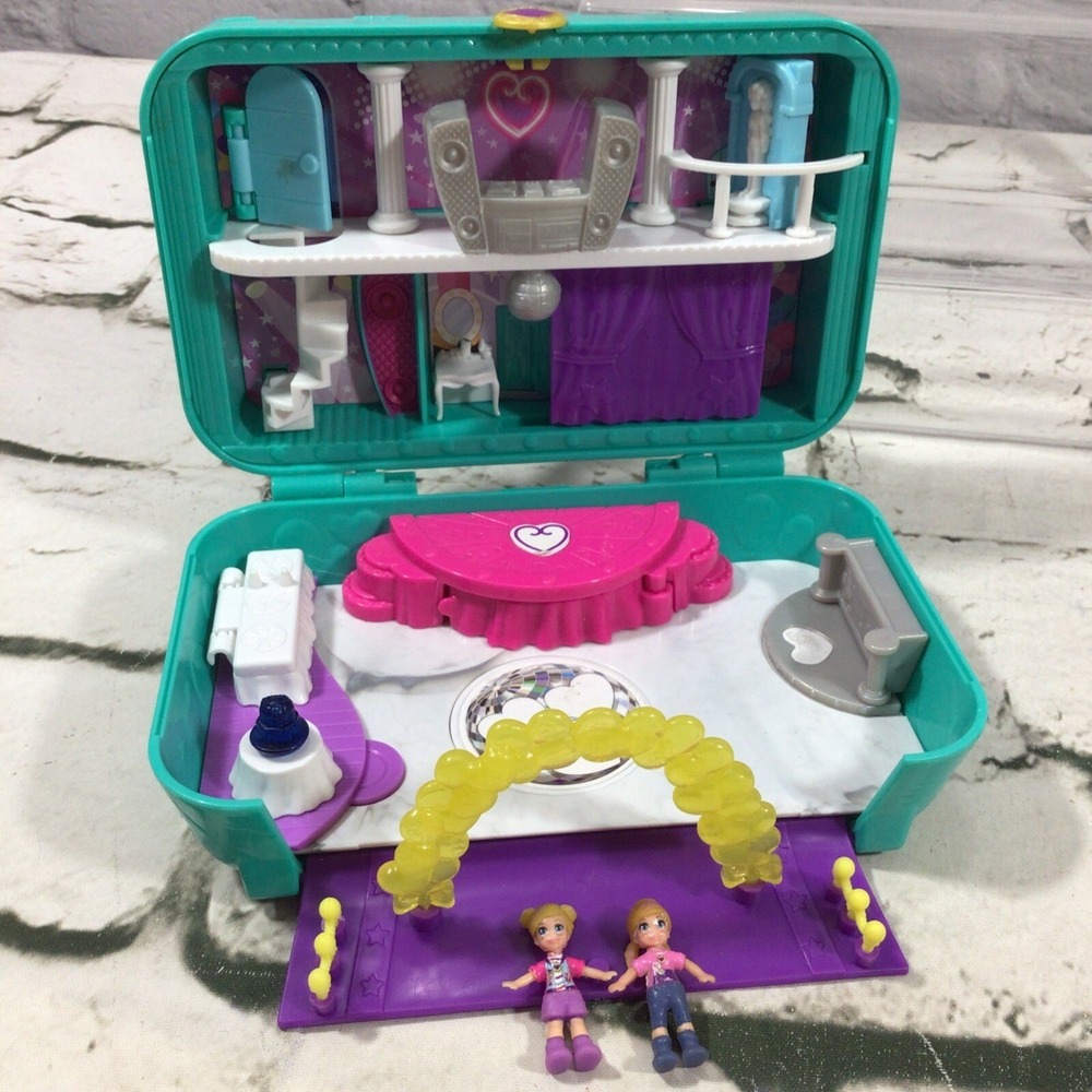 Polly Pocket Hidden Places Dance Parlor With 2 Mini Figure Dolls 2017